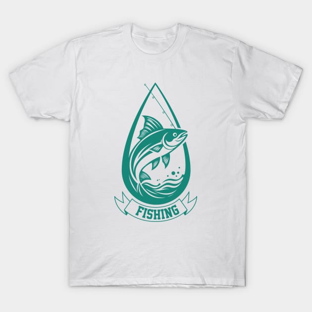 Fishing. Fisherman logo. T-Shirt by art object